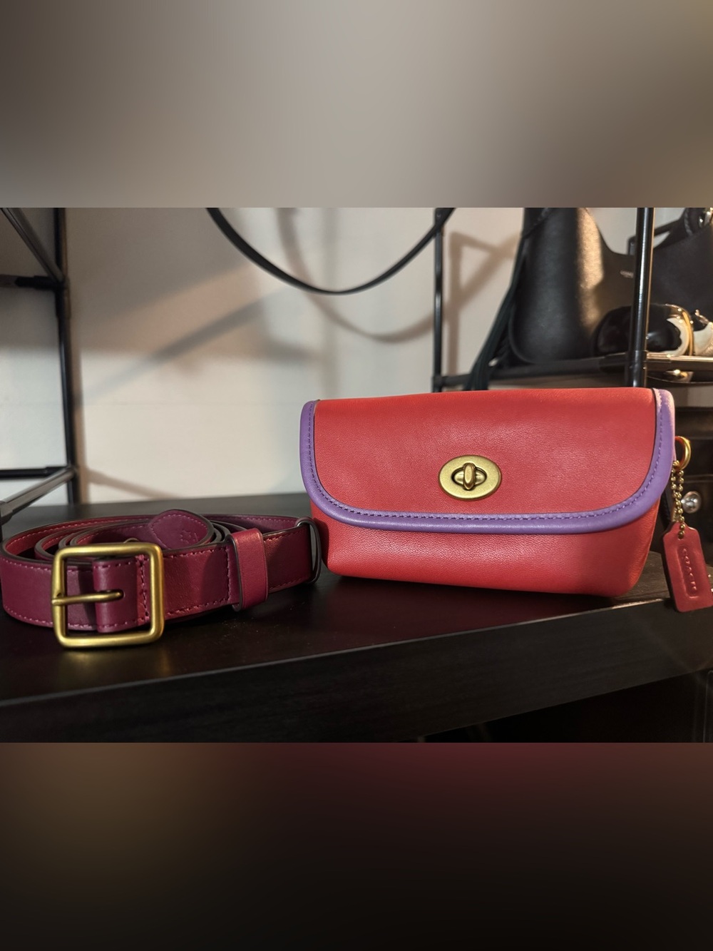 Coach Originals Turnlock Flare Belt & Crossbody Bag